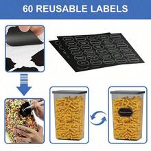 76 Storage Boxes, Sealed Kitchen Storage Containers With Lids, Used For Storing And Sorting Cereal Powder, Coffee, Popcorn, Sugar, Food Sets, Including 38 Lids And 38 Cans, For Kitchen Preservation, Storage, Moisture Prevention, With Label Paper And - View 4