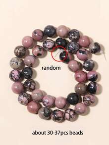 1 Untai Manik-Manik Rhodochrosite Alami Cocok untuk Membuat Gelang, Kalung, dan Anting-Anting DIY, Aksesoris Perhiasan 4/6/8/10mm - MultiWarna - View 11