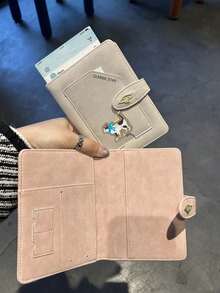 1pc Multifunctional Anti-Theft Protection Protector Passport Storage Card Holder Embroidered Airline Ticket Travel Document Passport Holder - Multicolor - View 2