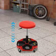 YUNRUX Workshop Rolling Seat, Pneumatic Garage Seat, Rolling Pneumatic Workshop Seat - A - 查看 9