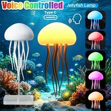 Jellyfish Night Light RGB Ambient Light, USB Rechargeable Bedside Lamp, Gradient Color Changing, Dynamic Tentacle Jellyfish Aquarium Atmosphere Light, LED Room Decor Light, Christmas Birthday Gift, Suitable For Girls And Boys - 1PC - View 7