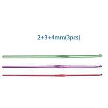 EDCUEBE7 12/14 件彩色铝制钩针，2 毫米 - 8 毫米高品质编织针工具套装，适合初学者、钩针编织者和针织者（颜色随机） - 彩色 - 查看 12