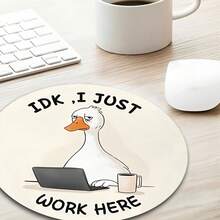1 Piece Of Fun And Cute Mouse Pad, Circular Mouse Pad For Office Desk, Small Mini Travel Mouse Pad With Anti Slip Rubber Base, Laptop Office Rubber Mouse Pad Suitable For Girls And Boys, Suitable For Office, Home, Study And Gaming, 20 * 20 * 0.2cm - View 9