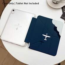 飛機與雲朵圖案彩繪效果平板保護殼附支架，相容 Honor 8/9/10/X8/X8A/X9/X8Pro/X9Pro、MatePad SE 11"/MatePad 11"/11.5"、MatePad Pro、Apple 10th/11th Gen 2025 (A16)、Galaxy Tab A7/A9 及其他熱門機型 - 款式24 - 查看 3