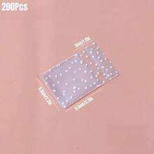 Self-Adhesive Resealable Plastic Snack Bags, White Polka Dot Frosted Candy Cookie Bags, 5.5x5.5 To 2.2x2.2 Inches Multiple Sizes, Suitable For Party Favors, Birthday Wedding Gift Packaging, Baking Supplies - Multicolor - View 17