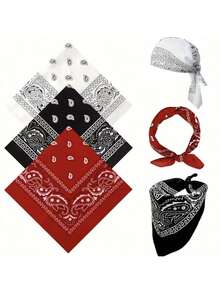 1pc/3pcs Vibrant Paisley Pattern Square Outdoor Sports Headscarf, Unisex, Breathable Fabric, Moisture-Wicking Quick-Drying, Suitable For Running, Cycling And Fitness Enthusiasts - Cashew Flower Headband - View 9