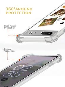 1 pieza Funda de teléfono personalizable con foto y nombre, estilo verano/Y2K/familia/amigos/parejas aniversario, funda de teléfono transparente anti-caída de cuatro esquinas, compatible con Pixel 11/11 Pro/11 Pro XL/10a/10 Pro/9 Pro/9a/8a/8/8 Pro/7/6 Series, funda de teléfono de verano | Funda de teléfono de alta calidad | Regalo para mujeres - transparente - Ver 7