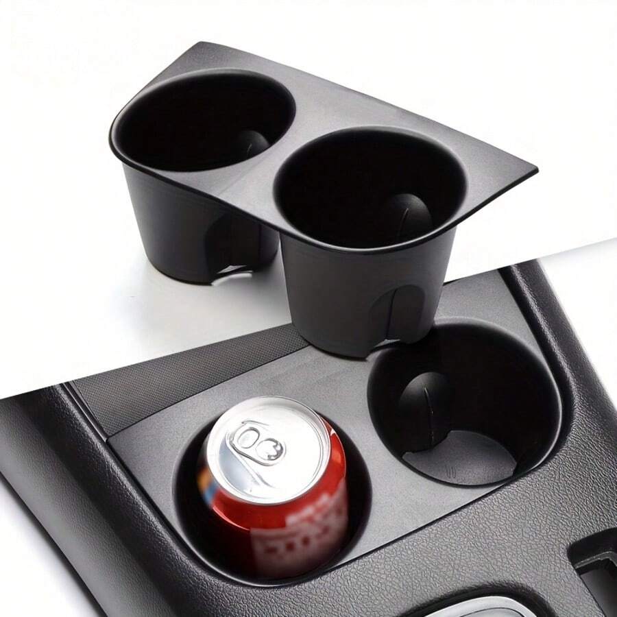 TRTY 1pc Black Car Dual Cup Holder Limiter, Modified Beverage Bottle Fixed Bracket, Storage Organizer Box. Suitable For Hilux 2015, 2016, 2017, 2018, 2019, 2020, 2021 Car Cup Holder Insert Replacement, Car Interior Accessories Fixed Anti-Slip Decoration, Also An Ideal Holiday And Birthday Gift - Hilux Car Cup Holders - View 1