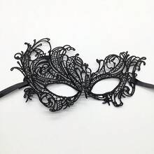 Black Lace Red Rose Masquerade Mask Hair Accessory, Suitable For Bridal Wedding, Bachelorette Party, Halloween Decoration - Black - View 5