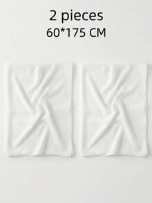 1件女款純色珍珠雪紡頭巾，阿拉伯風休閒長圍巾，適合日常使用 - 白色2件裝 - 查看 3