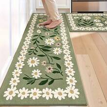 1 Stück Gänseblümchen Ditsy Blumen Dekorativer Teppich, Schlafzimmer Dekoration, Bodenmatte, Teppich, Heimdekoration, Wohnzimmer Teppich, Kleiner Wohnzimmer Teppich, Schlafzimmer Teppich, Wohnzimmer Heimdekoration, Outdoor Teppich, Waschbarer Teppich - Verschiedenfarbig - Übersicht 2