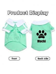 [客製化]個性化寵物衣服貓狗背心T恤，舒適可愛，熱轉印印花，狗爪設計，送給您愛犬的完美禮物！ - 彩色 - 查看 10