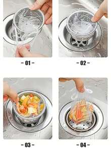 10/100/200pcs Sink Strainer Bags, Reusable Woven Mesh Sink Filter Bags, Disposable Fine Mesh Drain Filter Bags, Suitable For Kitchen Sinks, Can Collect Food Scraps And Leftovers, Sink Mesh Filter Bags, Suitable For Home Cooks And Dishwashers, Keep Sink Clean And Tidy, Prevent Clogging. - Multicolor - View 7