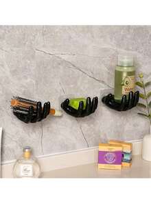 Creative Palm-Shaped Wall-Mounted Storage Rack, No-Drill Adhesive Hook, Can Hold Keys, Soap, Jewelry, Halloween Wall Decor Organizer, Small Item Storage, Suitable For Entryway And Bathroom, Halloween Gift - Multicolor - View 9