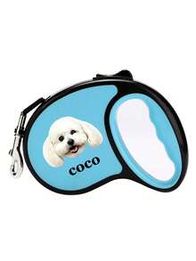 Customizable Retractable Dog Leash With Personalized Name And Photo, Customized Pet Gift, Personalized Dog Walking Accessory, Durable ABS Material, Anti-Tangle, Suitable For Small Dogs, Medium Dogs And Cats, Bright Colors, Customized Personalized Gift For Pet Lovers - Multicolor - View 9