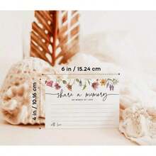 4"X6" Wildflower Memorial Cards For Celebration Of Life, Funeral, Remembrance, Birthday, Graduation, Bridal Shower - A - View 3