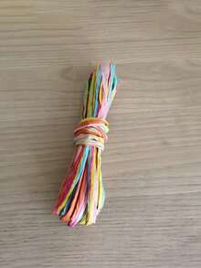 1pc Colorful Raffia Paper Rope, Creative DIY Braided Gift Wrapping Bouquet Decoration Paper Rope, Gift Wrapping Ribbon, Suitable For Gift Wrapping, Floral Arrangement And Wedding Bouquet, Party Decoration Paper Rope - A - View 7