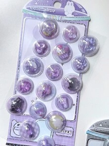 Q-Lia 3D Embossed Sticker With Full Capsule Attachment, Cute Pet Decoration, Crystal Paint, Girls' Phone Case - Multicolor - View 9