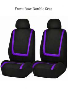 Universal Car Seat Covers - 9pcs Set (Full Set), 4pcs Set (Dual Seat), 2pcs Set (Single Seat) Options - U-Shaped Striped Design, Anti-Slip & Durable, Compatible With General Cars, SUVs, Sedans, And With Airbag - Easy To Clean, Upgrade Interior - Style a - View 29