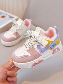 1 Pasang Sepatu Skateboard Olahraga Anak Kasual Modis untuk Semua Musim - Baby Pink - View 7