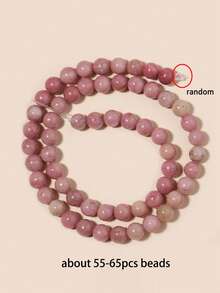1 Untai Manik-manik Kayu Bulat Berbentuk Renda, Batu Akik dan Rhodonit Alami, Aksesori Lepas untuk Pembuatan Perhiasan, Gelang, Kalung, DIY 4 6 8 10mm - MultiWarna - View 16