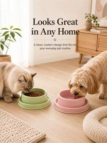 Supet 2pcs 5.12 Inch/6.2 Inch Pet Anti-Ant Single Bowl, Bottom Splash-Proof Design Prevents Tipping, Easy To Clean Feeding Bowl, Suitable For Small And Medium Cats And Dogs, Indoor And Outdoor Use, Essential For Pet Travel - L - View 10