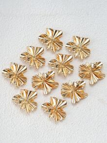 5pcs/Pack Asymmetrical Textured Wrinkled Unique Versatile Metal Large Buttons, Suitable For Coats, Sweaters, Furs, Uniforms, School Uniforms, Cardigans, Jackets, Hand-Sewn Buttons, DIY Shoes, Boxes, Bags, Gift Boxes, Jewelry Accessories - Multicolor - View 6