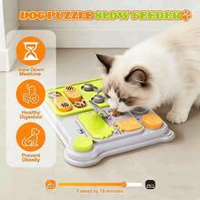 Juguete alimentador interactivo sin cables que enriquece la vida mental de la mascota y controla la velocidad de ingesta de alimentos tanto para perros como para gatos. - Naranja - Ver 4