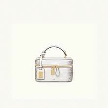 JW Box Bag 鱷魚壓紋女款手提包 時尚通勤方包 單肩斜跨兩用小方包 小眾設計 - 白色 - 查看 6