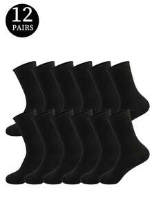 5 Pairs/10 Pairs/18 Pairs/20 Pairs Black & White Thick Men's Winter Socks, Fashionable, Casual, Comfortable, Suitable For Outdoor Sports, Running, Fitness, Compression Knee Socks, Business Casual Vacation, Black & White High-Top Socks, Christmas, Thanksgiving, New Year Holiday Gifts (Thick Style), Suitable For Foot Size (35-39/39-42) - Multicolor - View 22