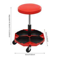 YUNRUX Workshop Rolling Seat, Pneumatic Garage Seat, Rolling Pneumatic Workshop Seat - A - 查看 2