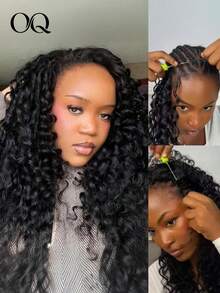 OQ 16-24吋深波浪捲曲真人髮髮片 無氈化羽毛髮接髮 無縫自然融合 適合女性 自然色 無化學處理 高品質散裝真人髮 適用日常使用與初學者 - SNatural - 查看 4