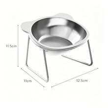 1pc/4pcs Stainless Steel Pet Bowl, Shatterproof & Rust-Resistant Elevated Cat & Dog Food Bowl, Ergonomic Neck Protection Anti-Spill, Easy To Clean Pet Water Bowl, Suitable For Small And Medium Pets - 500ml - View 9