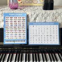 2pcs Piano Chord Chart + Music Theory Sheet Set, Piano Keyboard And Note Correspondence Table, Piano Music Theory Knowledge, Common Piano Chord Chart, Suitable For Piano/Keyboard Beginners Learning And Piano Teachers, Double-Sided Laminated, Durable - Piano Chord Diagrams + Piano Music Theory Diagrams Set - View 9