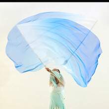 2 Sets Of Chiffon Worship Flags Are Used For Church Worship Dance Flags, With Telescopic Poles And Semi-Circular Angel Wings Dance Props Suitable For Outdoor Stage Performances And Religious Activities - Multicolor - View 9