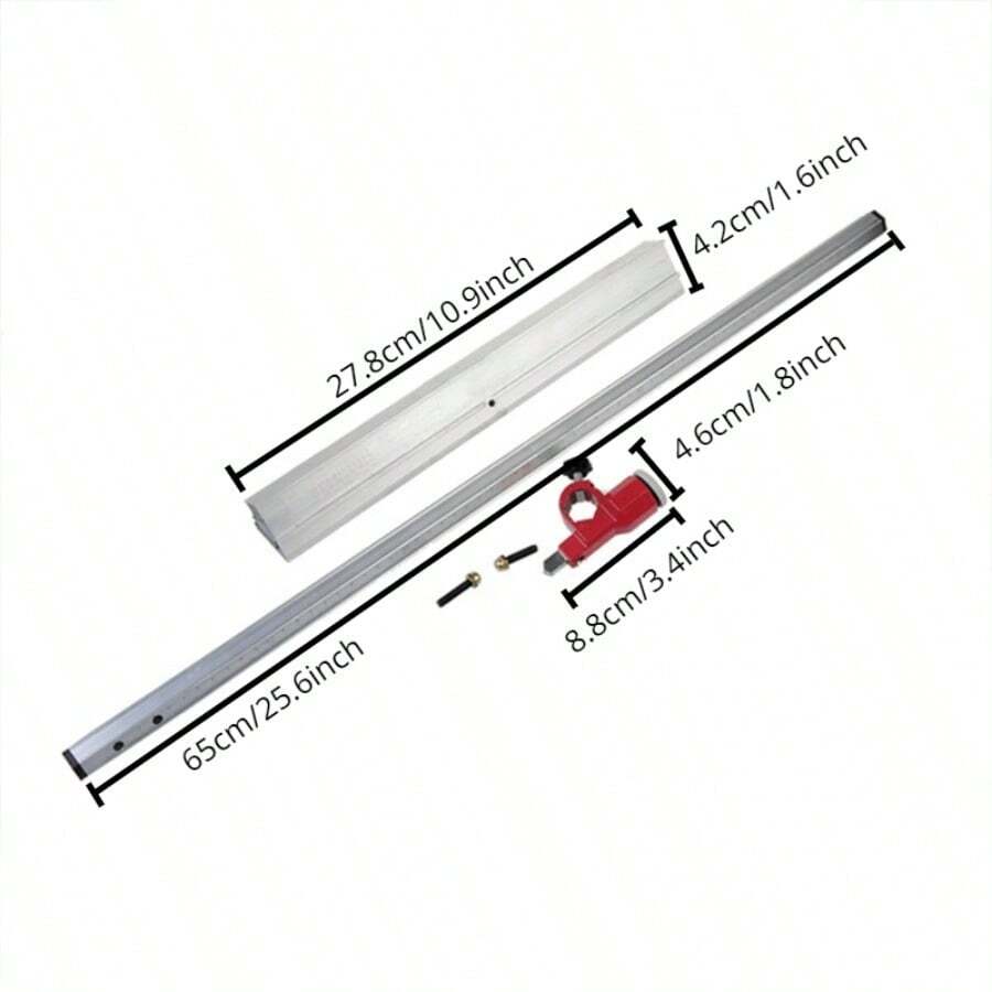 1Pc T-Shaped Glass Tile Cutter Tool, Silver Aluminum Alloy Portable 60cm Length Push Cutter, For Glass Cutting & Glass Art Craft Work - Silver Gray - View 1