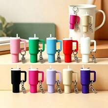 1pc Multicolor Popular Ice Cup Keychain, Key Ring Pendant, Can Hold Lipstick, Backpack Charm, Bag Charm, School Bag Charm, Water Bottle Charm, Can Hold Perfume, Lipstick Small Pendant, For Daily Use - Multicolor - View 2