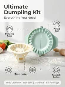 2PCS Multi-Function Non-Stick Dumpling & Bun Maker, Easy Homemade Dumplings And Perfect Buns, Convenient And Easy To Use And Clean, Suitable For Home Kitchen, Kitchen Tool For Beginners - View 6