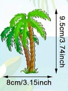 夏季熱帶木製吊飾 塗鴉紅鶴鳳梨西瓜掛飾 海灘裝飾 - A - 查看 7