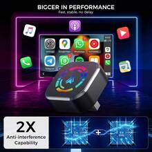 Adaptador CarPlay Inalámbrico Actualización de CarPlay Cableado a Inalámbrico, Diseño Mini USB para Autos con CarPlay Apple Cableado Integrado Plug and Play Fácil de Usar Conexión Rápida y Estable Car Play para iPhone - Multicolor - Ver 7