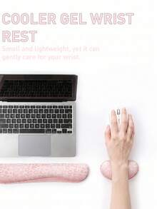 2pcs Keyboard Wrist Pad, Ergonomic Mouse Pad Wrist Support Memory Foam Anti-Slip Rubber Base Easy To Type And Relieve Wrist Pressure Suitable For Home Office Gaming Computer Notebooks - View 5