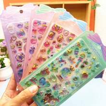 Q-Lia 3D 浮雕搖搖貼紙，適用於所有膠囊 - 可愛寵物裝飾、水晶漆、女孩手機殼 - 彩色 - 查看 3