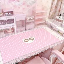 Leather Desk Pad Protective Mat Full Screen Polka Dot Star Music Note Raindrop Japanese Anime Angel Y2K Cute Mouse Pad Office Desk Mat Waterproof Anti-Slip PU Desktop Mat - View 20