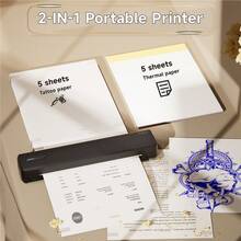 ORICO C80 Modern Office Printer, Home Office Essential, 2-In-1 Thermal Portable Printer, Can Print Documents And Tattoo Templates, Compatible With Smartphones And Laptops, Compatible With 8.5x11" And A4 Paper Sizes, Automatic Paper Suction, Suitable For Office/Home/Travel - Multicolor - View 16
