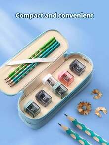 Rautan Pensil Satu Lubang, Rautan Pensil Premium untuk Pelajar, Tahan Lama dan Mudah Dibersihkan, Dilengkapi Tutup untuk Mencegah Tumpahan, Desain Ringkas, Cocok untuk Perlengkapan Kantor dan Meja di Rumah, Rautan Pensil Manual untuk Sekolah, Rautan Pensil Alis - A - View 7