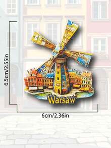 1pc Poland Turkey Georgia Kazakhstan 3D Stereoscopic Travel Souvenir Home Decor Magnetic Fridge Magnet - 1PC - View 17