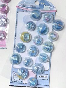 Q-Lia 3D Embossed Sticker With Full Capsule Attachment, Cute Pet Decoration, Crystal Paint, Girls' Phone Case - Multicolor - View 7