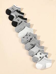 10 Pairs Baby Random Animal, Star, Number, Stripe, Little Dinosaur ...