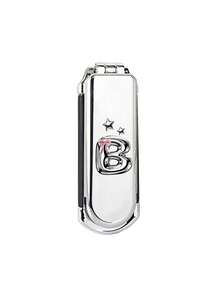 1pc Foldable Air Cushion Massage Comb, Electroplated Silver Color, Personalized Letter A-Z, Pink Bow, Star Pattern, Compact Portable Pocket Comb, Bag Comb, Women's Hair Styling Comb, Suitable As Gift - Silver - View 22