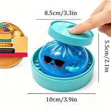 1 pieza Juguete antiestrés de apretar estilo gelatina de océano con diseño oculto, caja de squishy de dumpling con purpurina, gafas de moda cool estilo gelatina, juguete sensorial antiestrés para adultos, uso en oficina y hogar, masa suave antiestrés - Multicolor - Ver 3